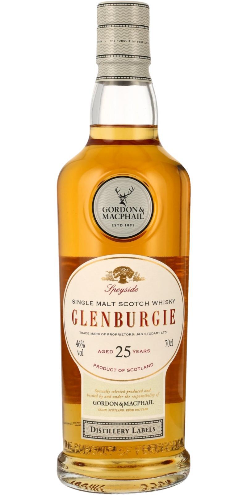 Glenburgie 25-year-old GM  Distillery Labels