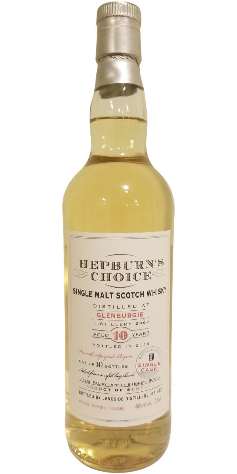 Glenburgie 2007 LsD  Hepburn's Choice