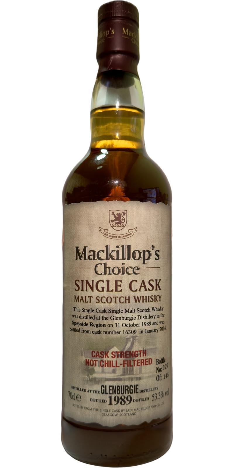 Glenburgie 1989 McC  Single Cask - Cask Strength
