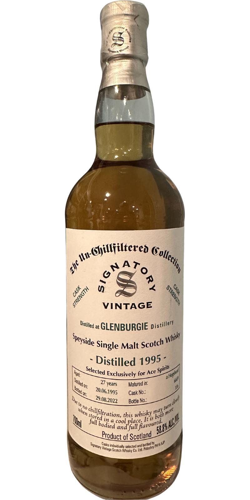 Glenburgie 1995 SV  The Un-Chillfiltered Collection