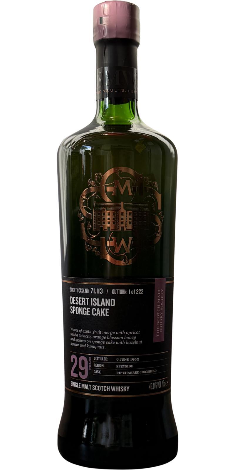Glenburgie 1995 SMWS 71.113  Desert island sponge cake