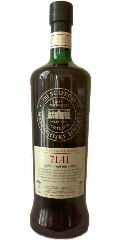 Glenburgie 1998 SMWS 71.41  Curious and intriguing.