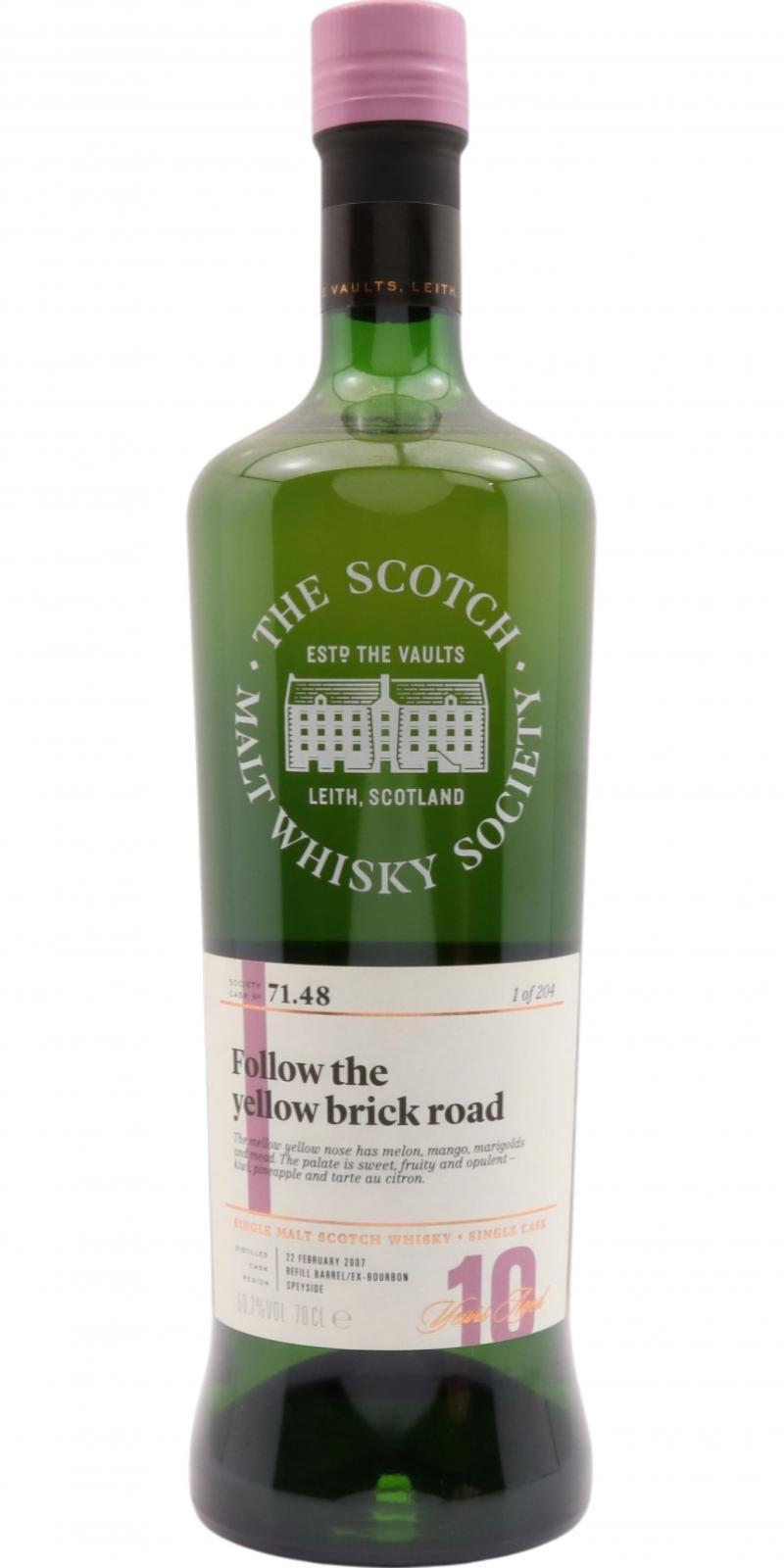 Glenburgie 2007 SMWS 71.48  Follow the yellow brick road
