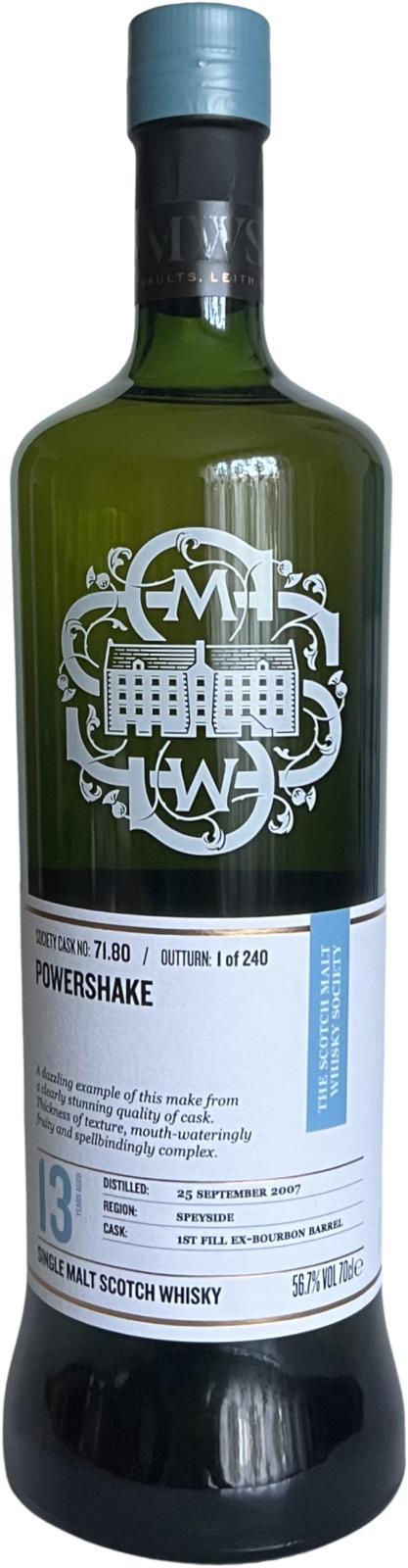 Glenburgie 2007 SMWS 71.80  Powershake