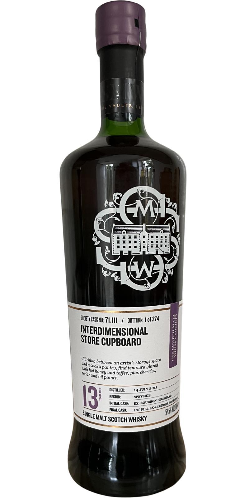 Glenburgie 2011 SMWS 71.111  Interdimensional store cupboard