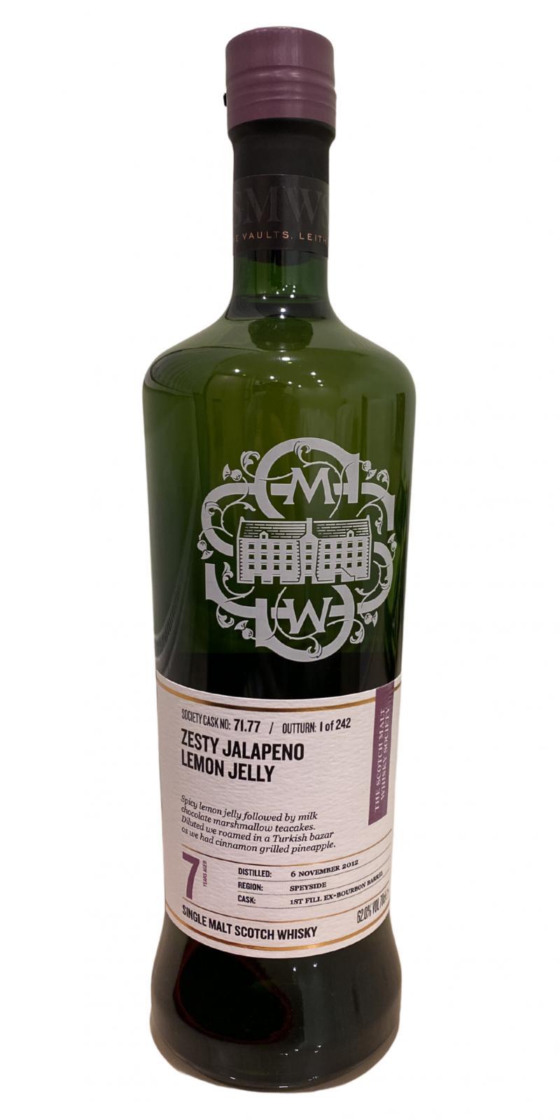 Glenburgie 2012 SMWS 71.77  Zesty jalapeno lemon jelly