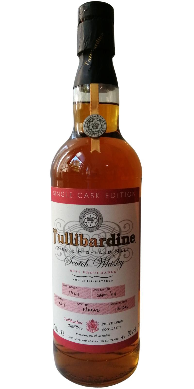Tullibardine 1987 Single Cask Edition