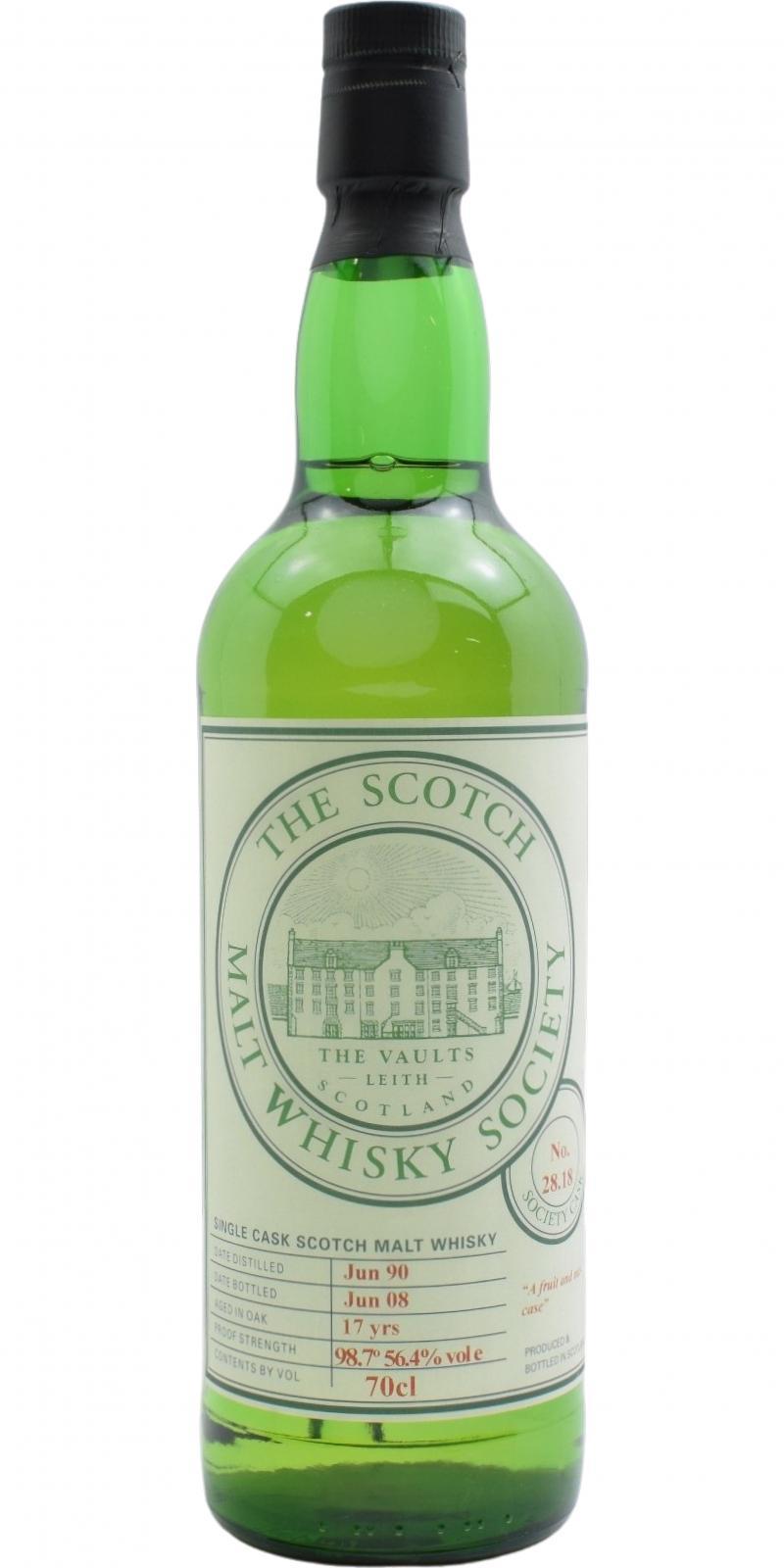 Tullibardine 1990 SMWS 28.18 A fruit and nut-case