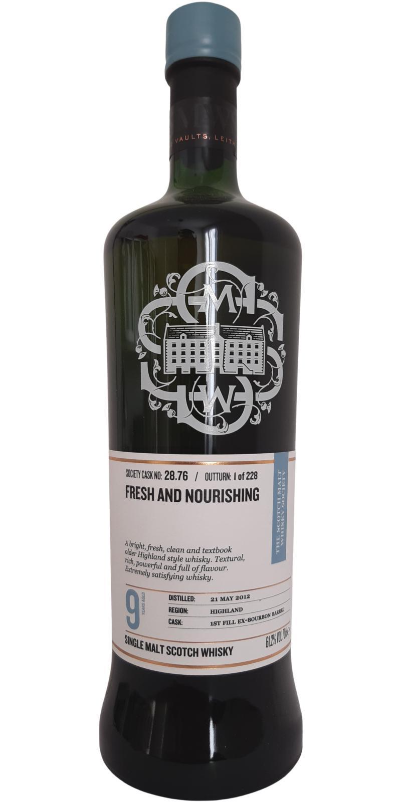 Tullibardine 2012 SMWS 28.76 Fresh and nourishing