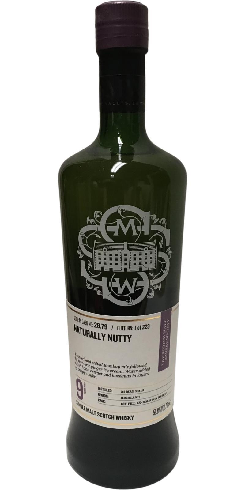 Tullibardine 2012 SMWS 28.79 Naturally Nutty