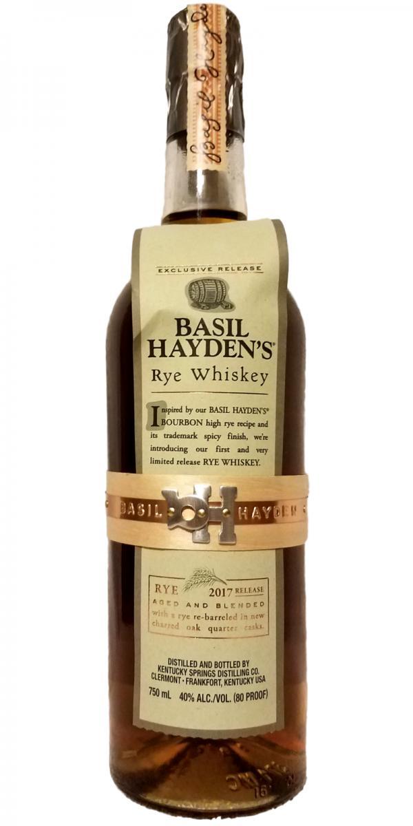 Basil Hayden's Rye Whiskey  2017 Release