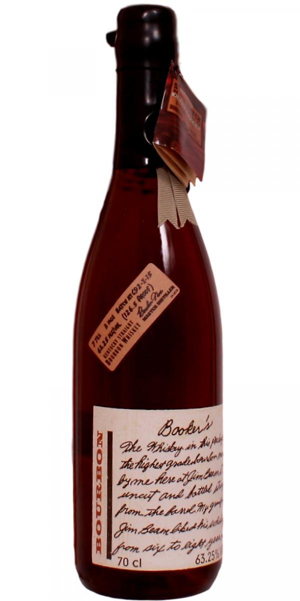 Booker's 07 + 3 months  126.5 Proof