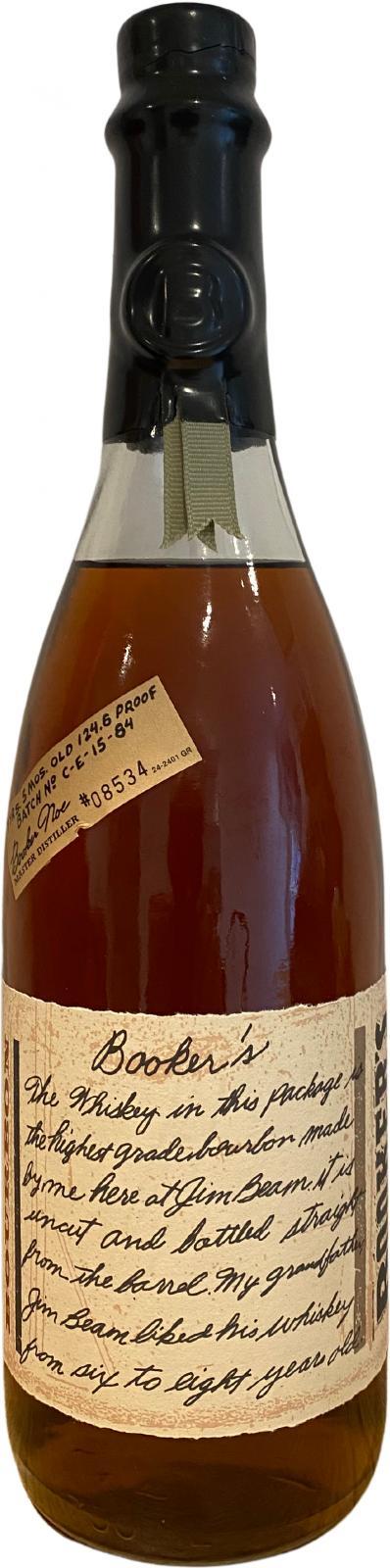 Booker's 07 + 5 months  124.6 Proof