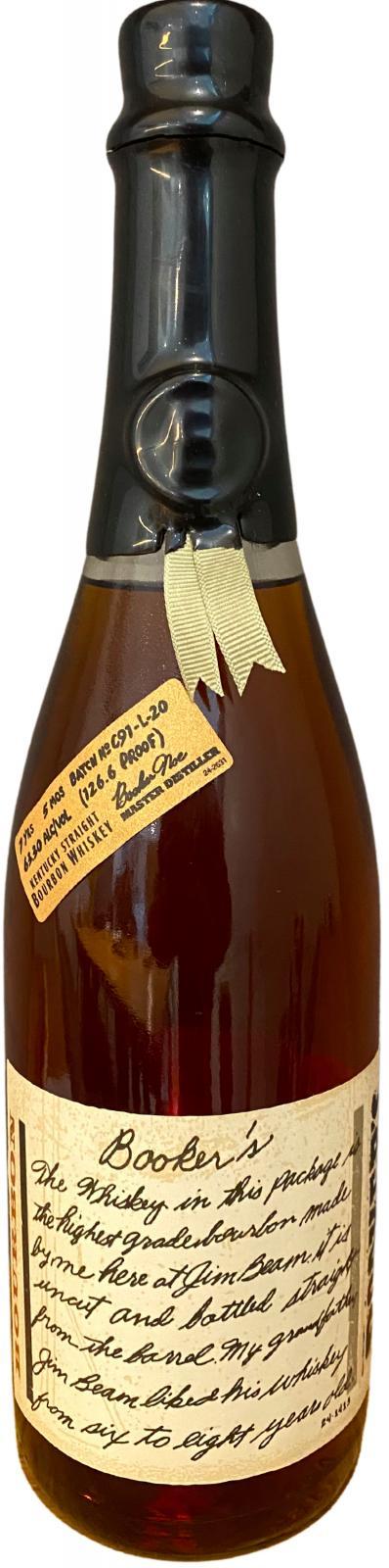 Booker's 07 + 5 months  126.6 Proof