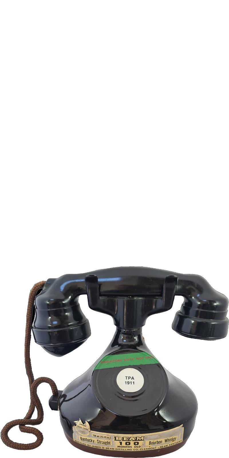 Jim Beam 100 Months Old French Phone Decanter 1979  James B. Beam Distilling C.D., Clermont, Kentucky