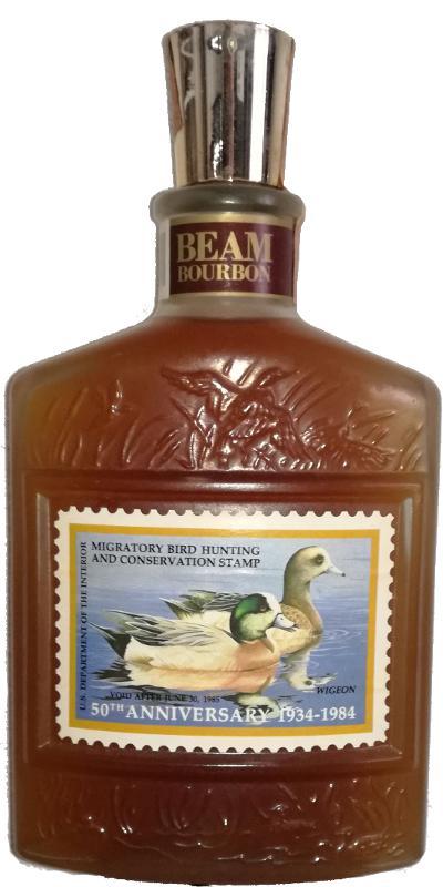 Jim Beam Duck Stamp Series Decanter  50th Anniversary 1934-1984