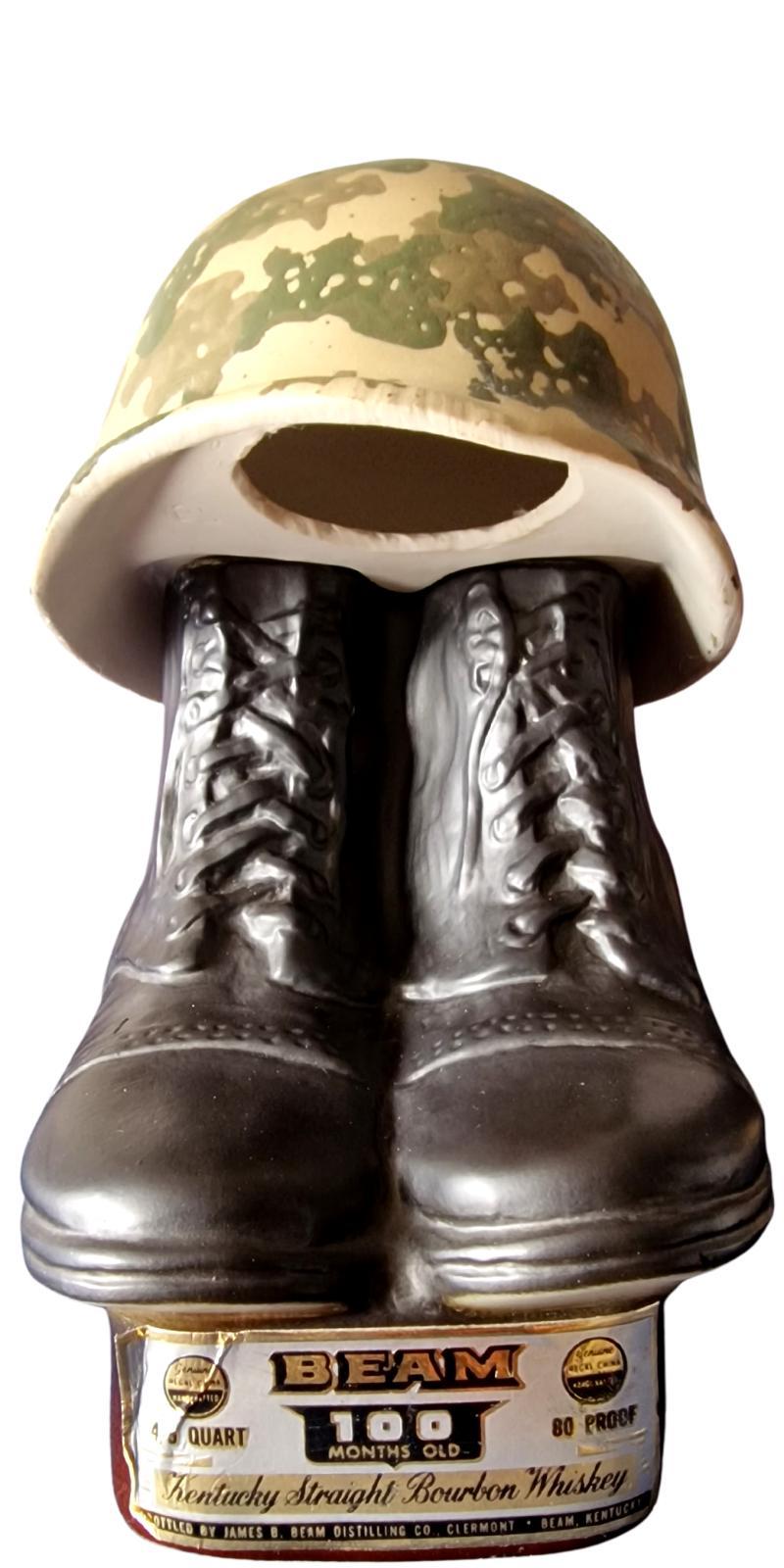 Jim Beam Military Decanter  100 Months Old