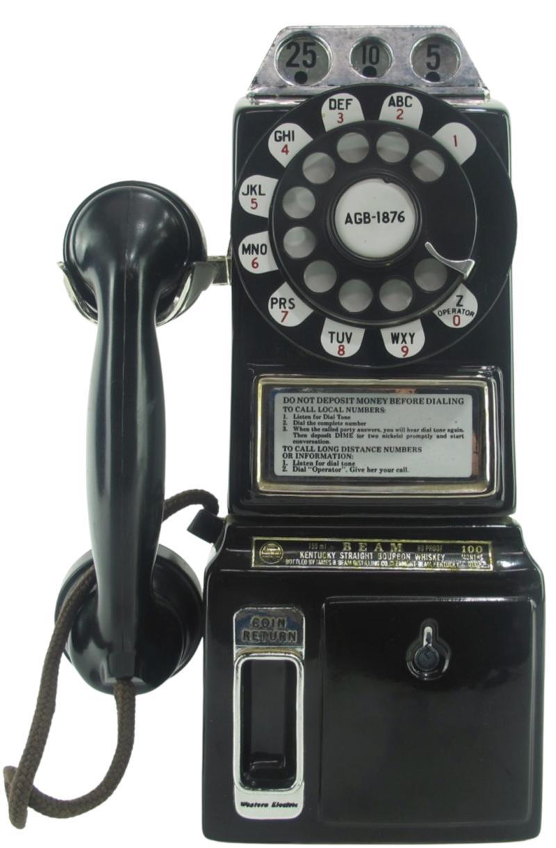 Jim Beam Pay Phone Decanter  100 Months Old