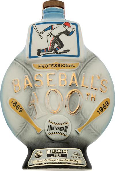 Jim Beam Professional Baseball's 100th Anniversary  Ceramic Decanter