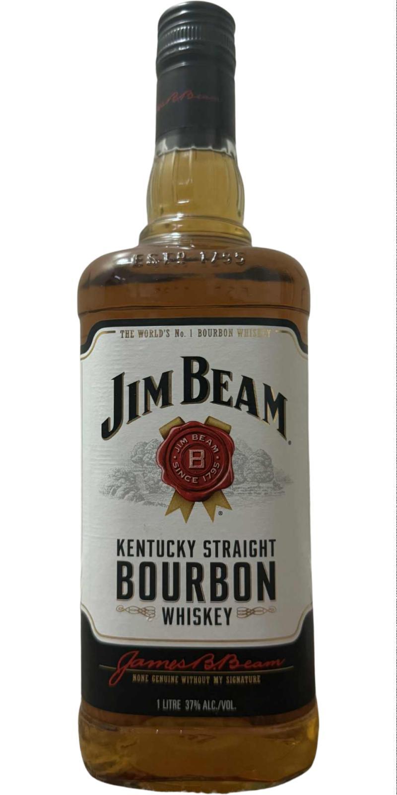 Jim Beam White Label  Kentucky Straight Bourbon Whiskey
