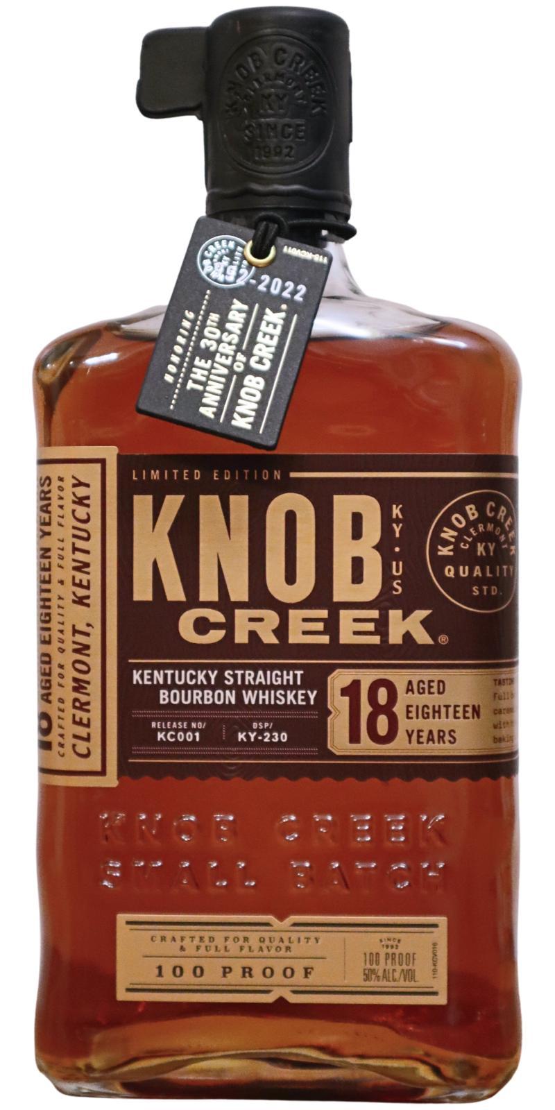 Knob Creek 18-year-old  Kentucky Straight Bourbon