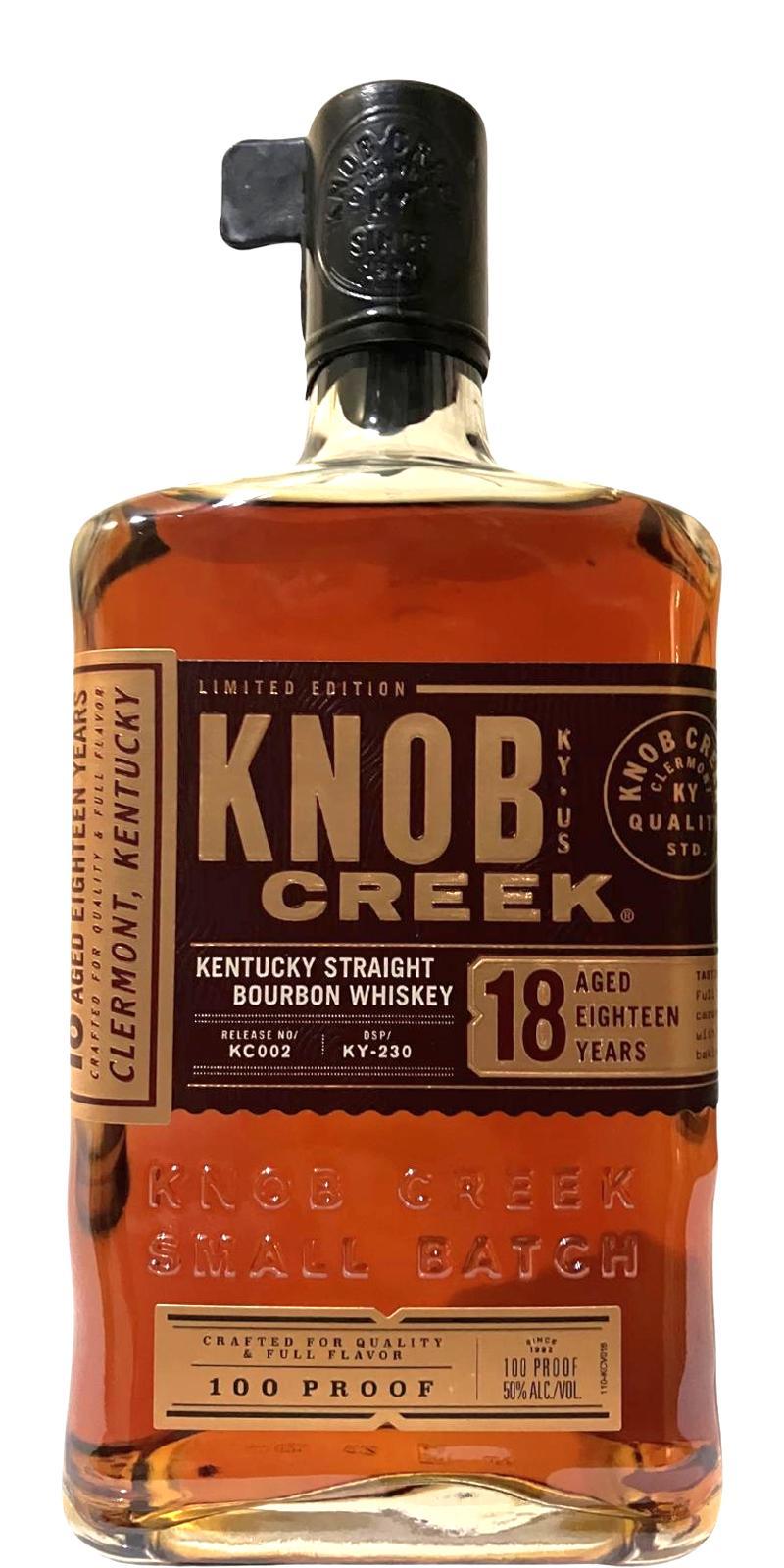 Knob Creek 18-year-old  Small Batch Kentucky Straight Bourbon Whiskey