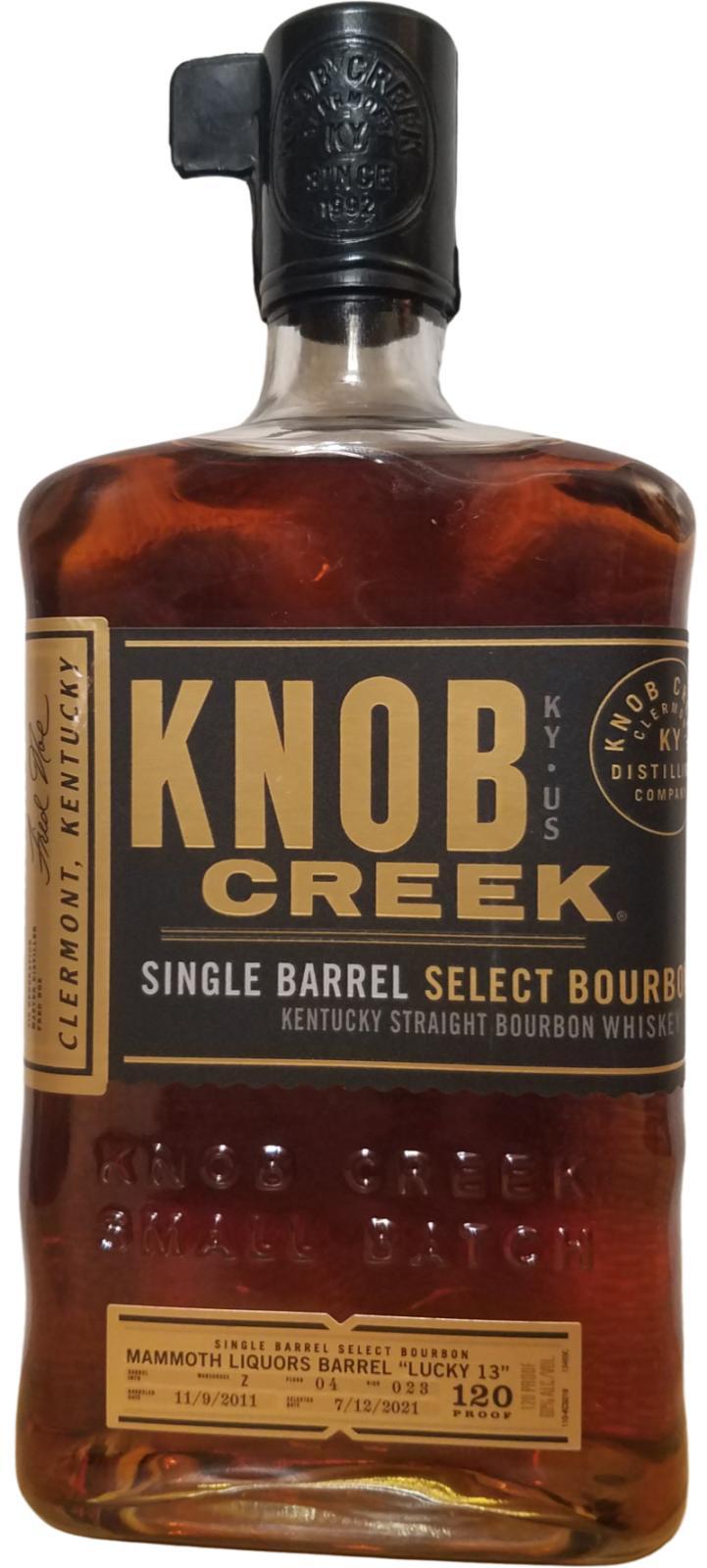 Knob Creek 2011  Single Barrel Select Bourbon