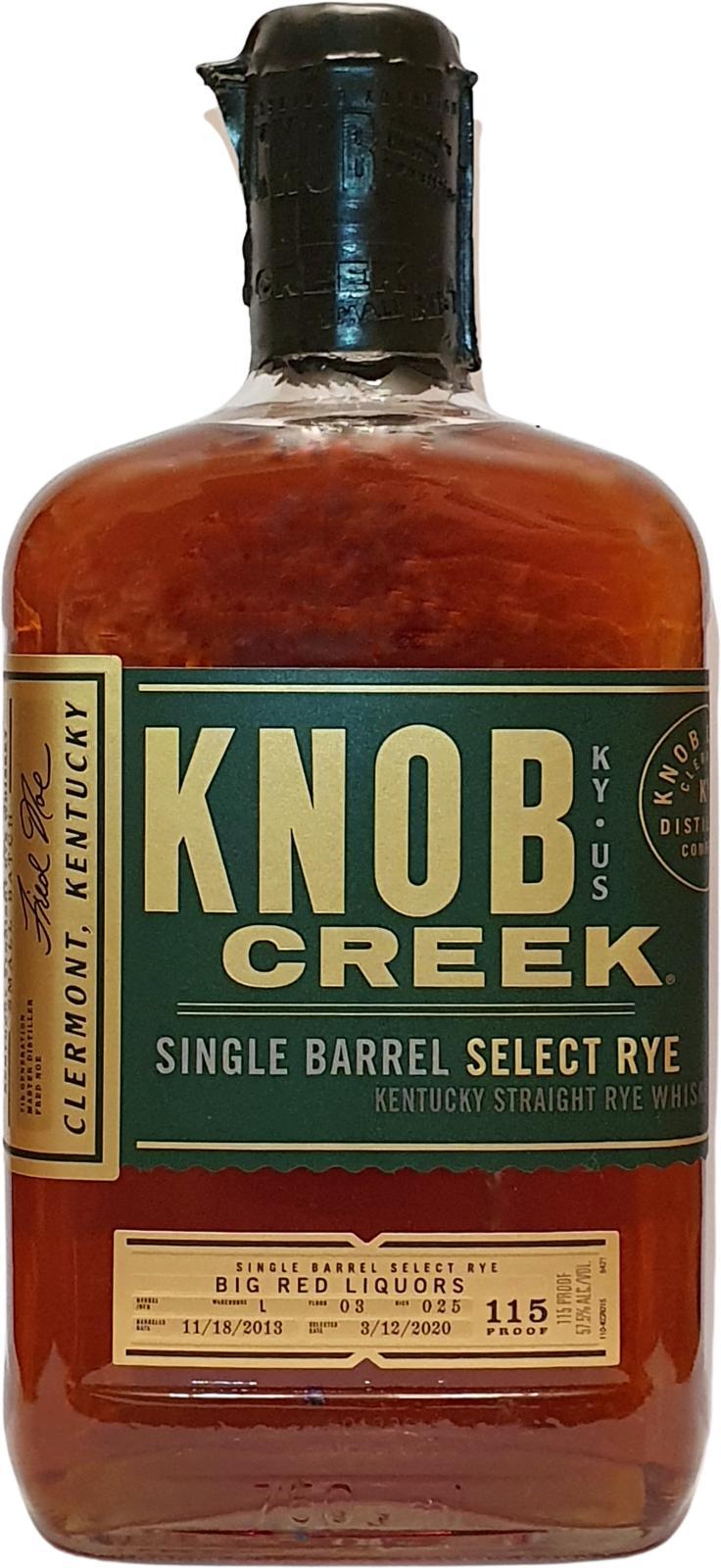 Knob Creek 2013  Single Barrel Select Rye