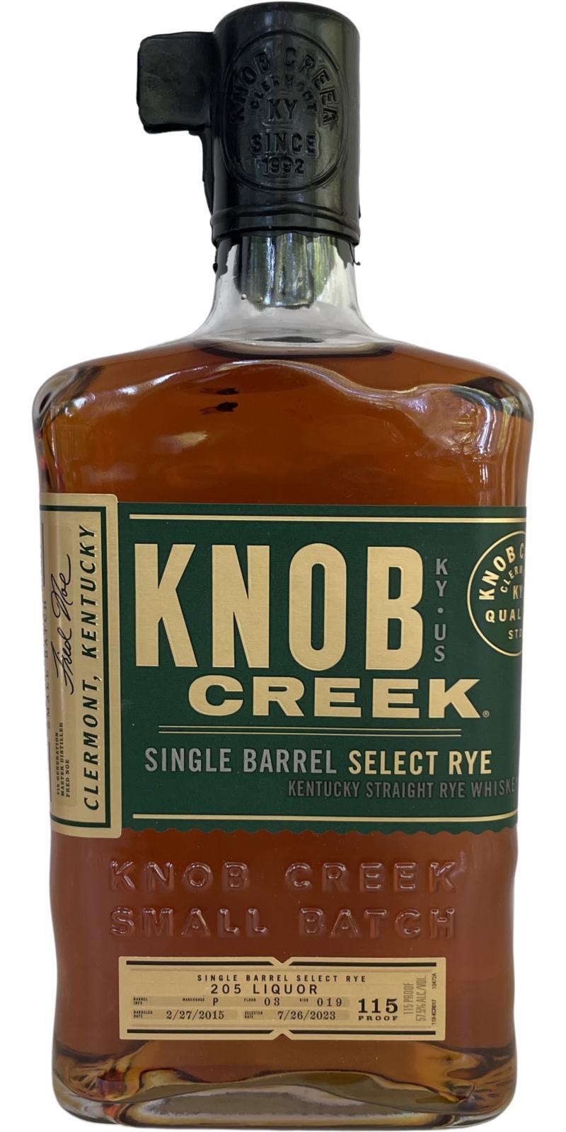 Knob Creek 2015  Single Barrel Select Rye