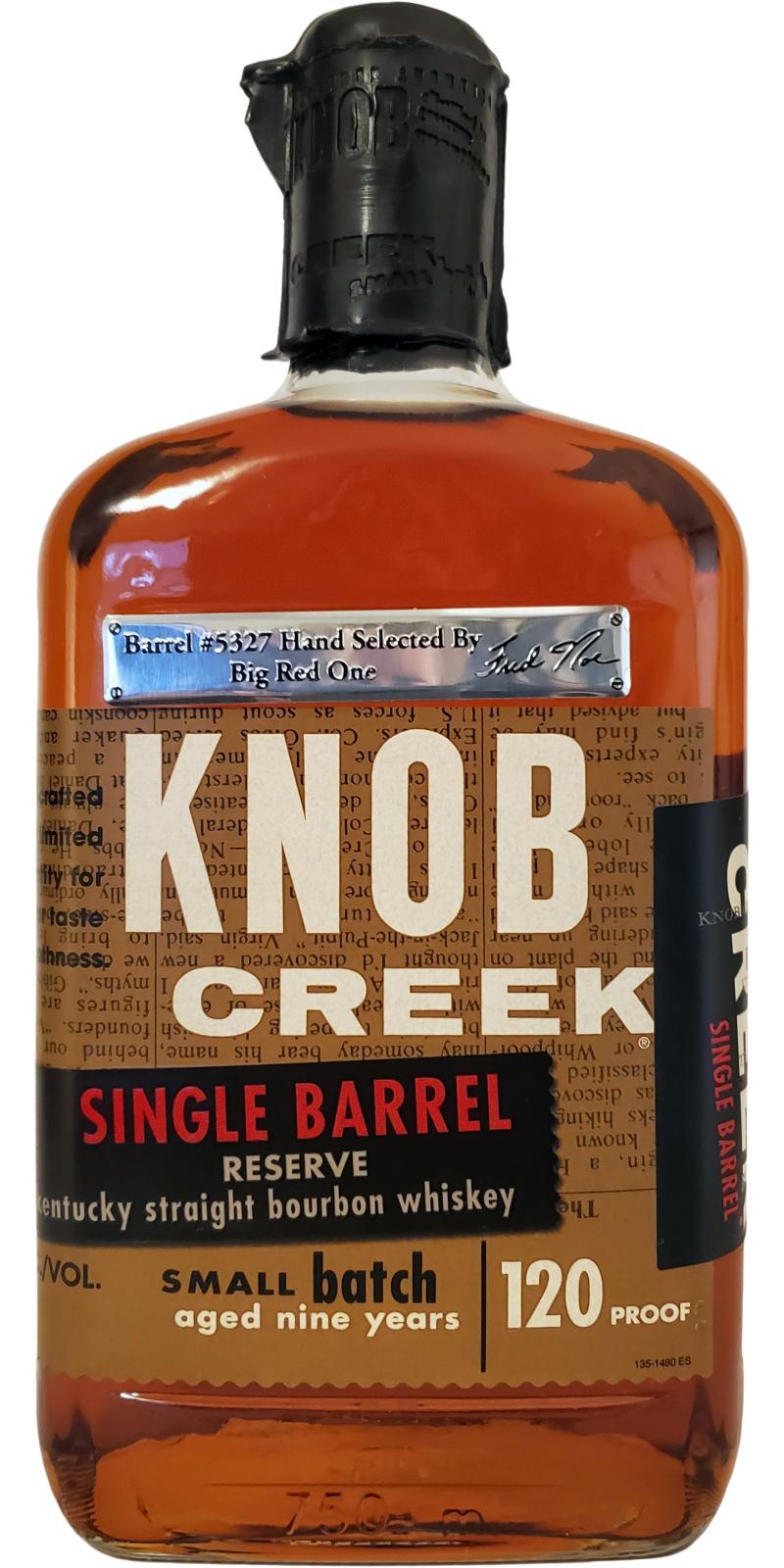 Knob Creek Hand Selected by Big Red One  Single Barrel Reserve