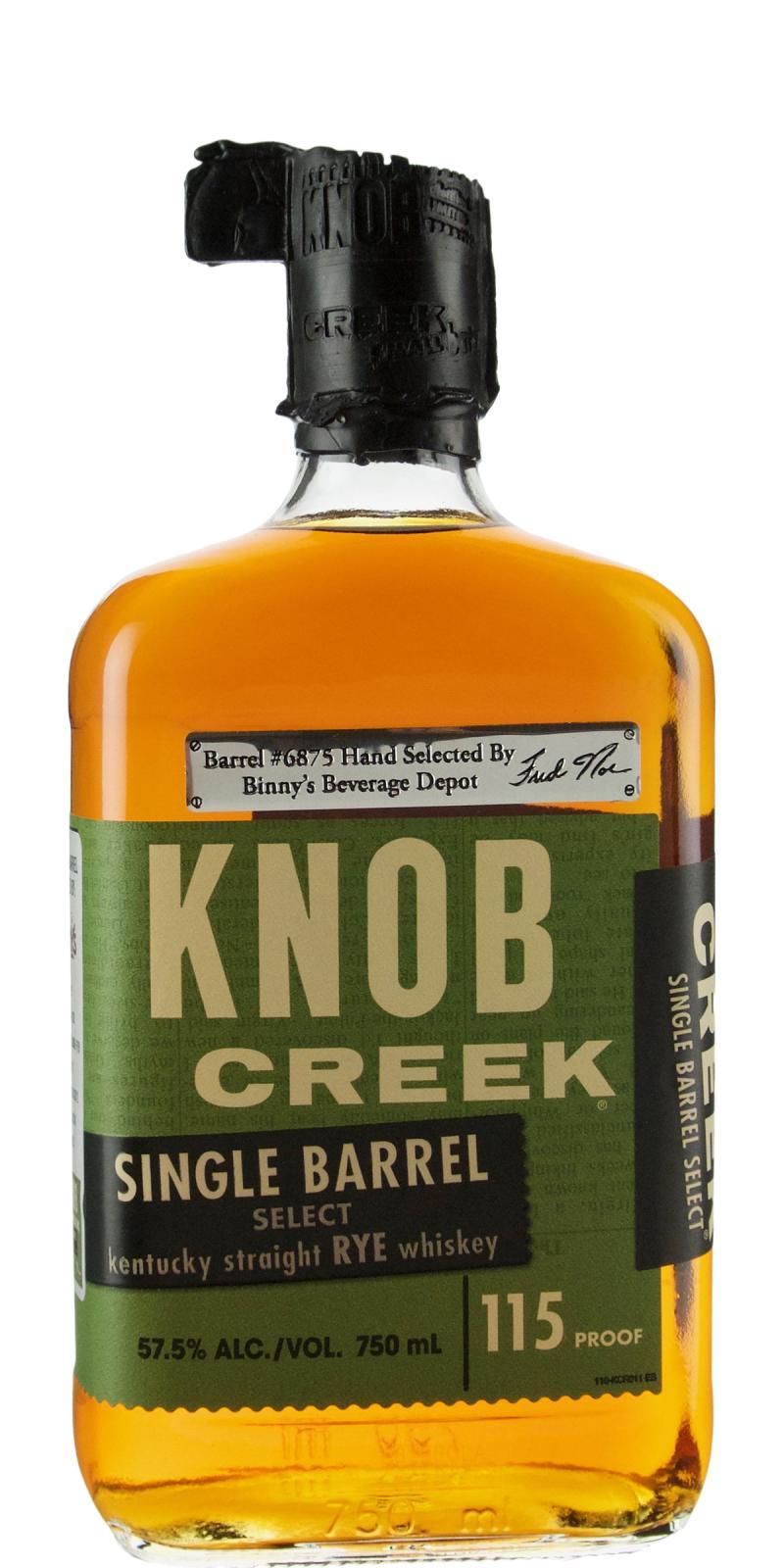 Knob Creek Single Barrel Select  Kentucky Straight Rye Whiskey