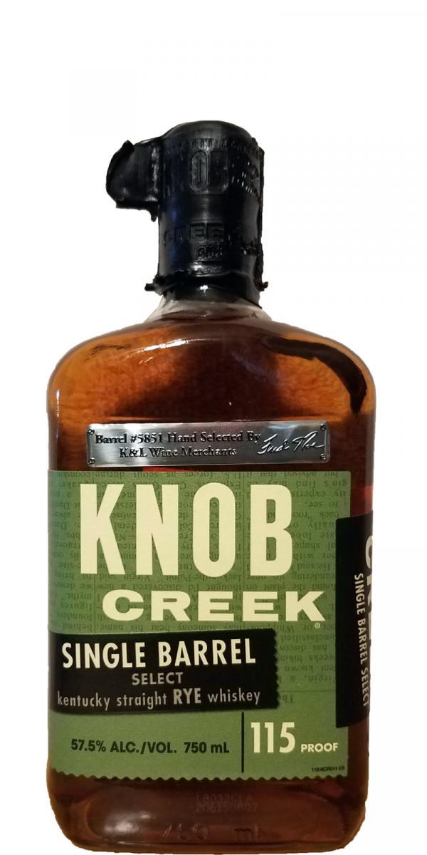 Knob Creek Single Barrel Select  Kentucky Straight Rye Whiskey
