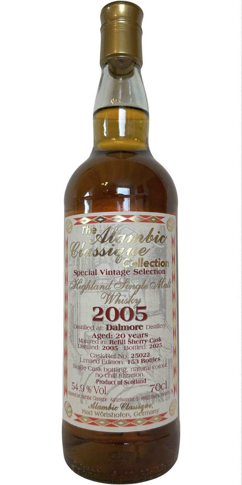 Dalmore 2005 AC  Special Vintage Selection