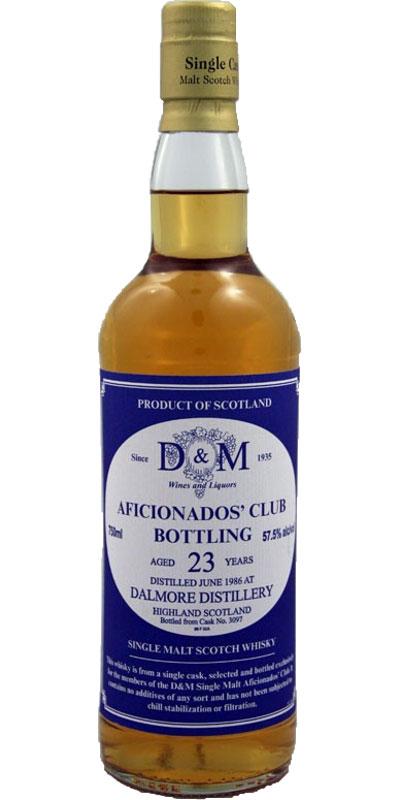 Dalmore 1986 D&M  Aficionados' Club