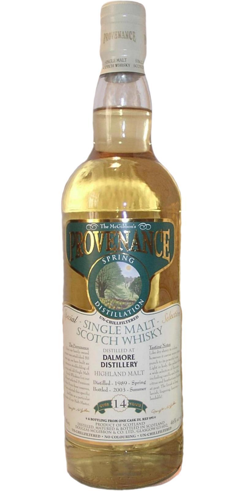 Dalmore 1989 McG  McGibbon's Provenance