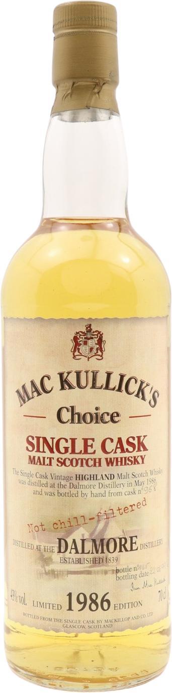 Dalmore 1986 McC  Mac Kullick's Choice - Single Cask
