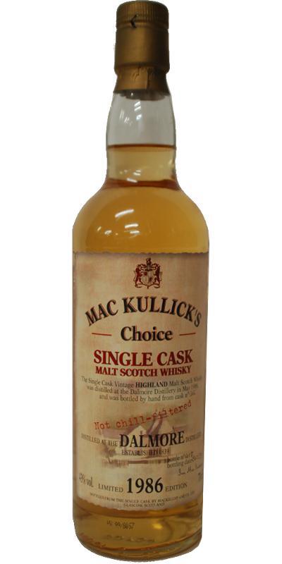 Dalmore 1986 McC  Mac Kullick's Choice - Single Cask