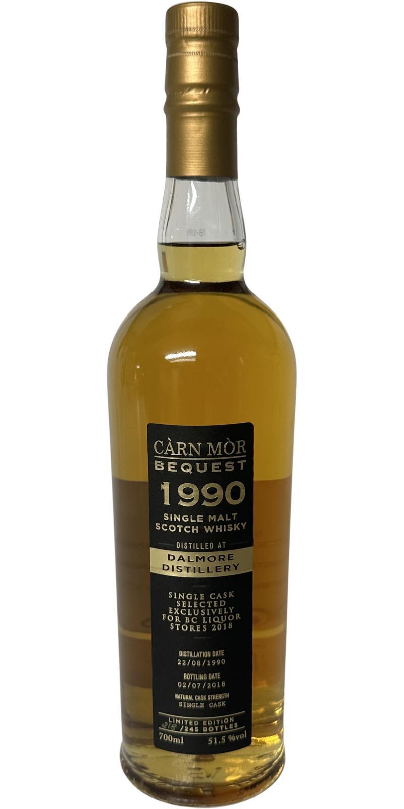 Dalmore 1990 MMcK  Càrn Mòr Bequest