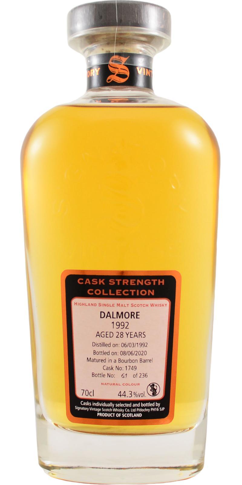 Dalmore 1992 SV  Cask Strength Collection