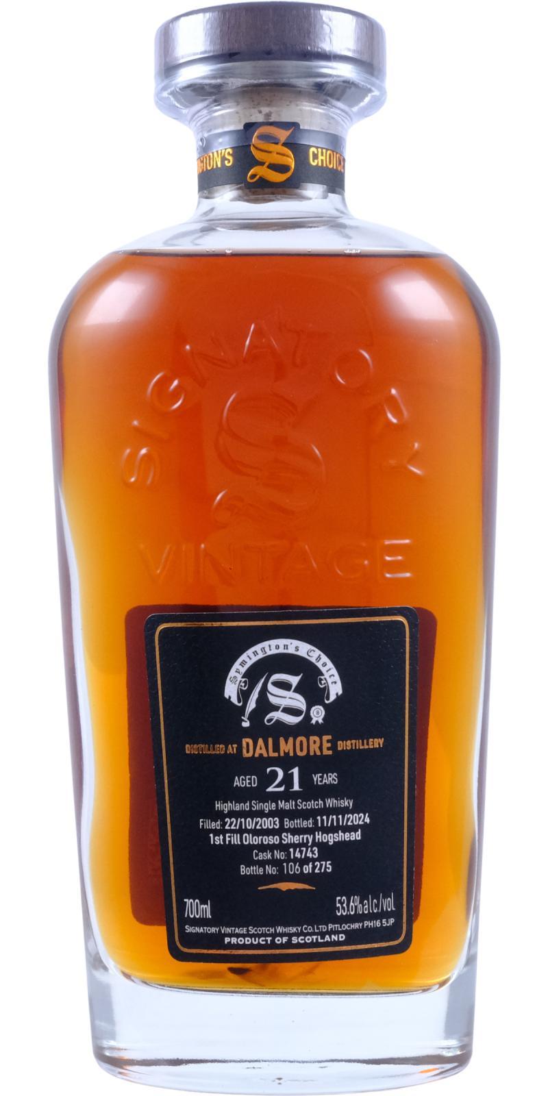Dalmore 2003 SV  Cask Strength Collection - Symington’s Choice