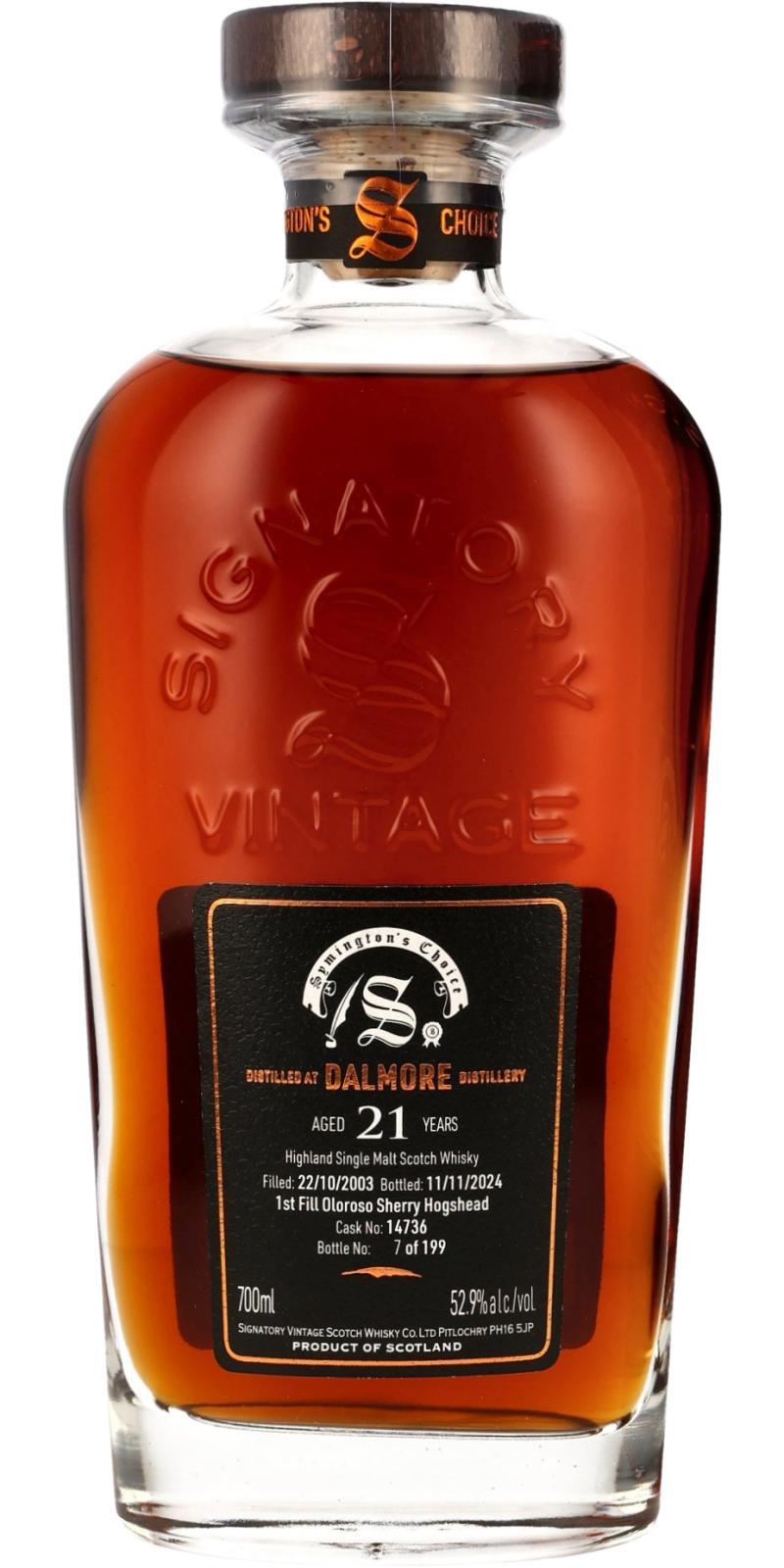 Dalmore 2003 SV  Cask Strength Collection - Symington’s Choice