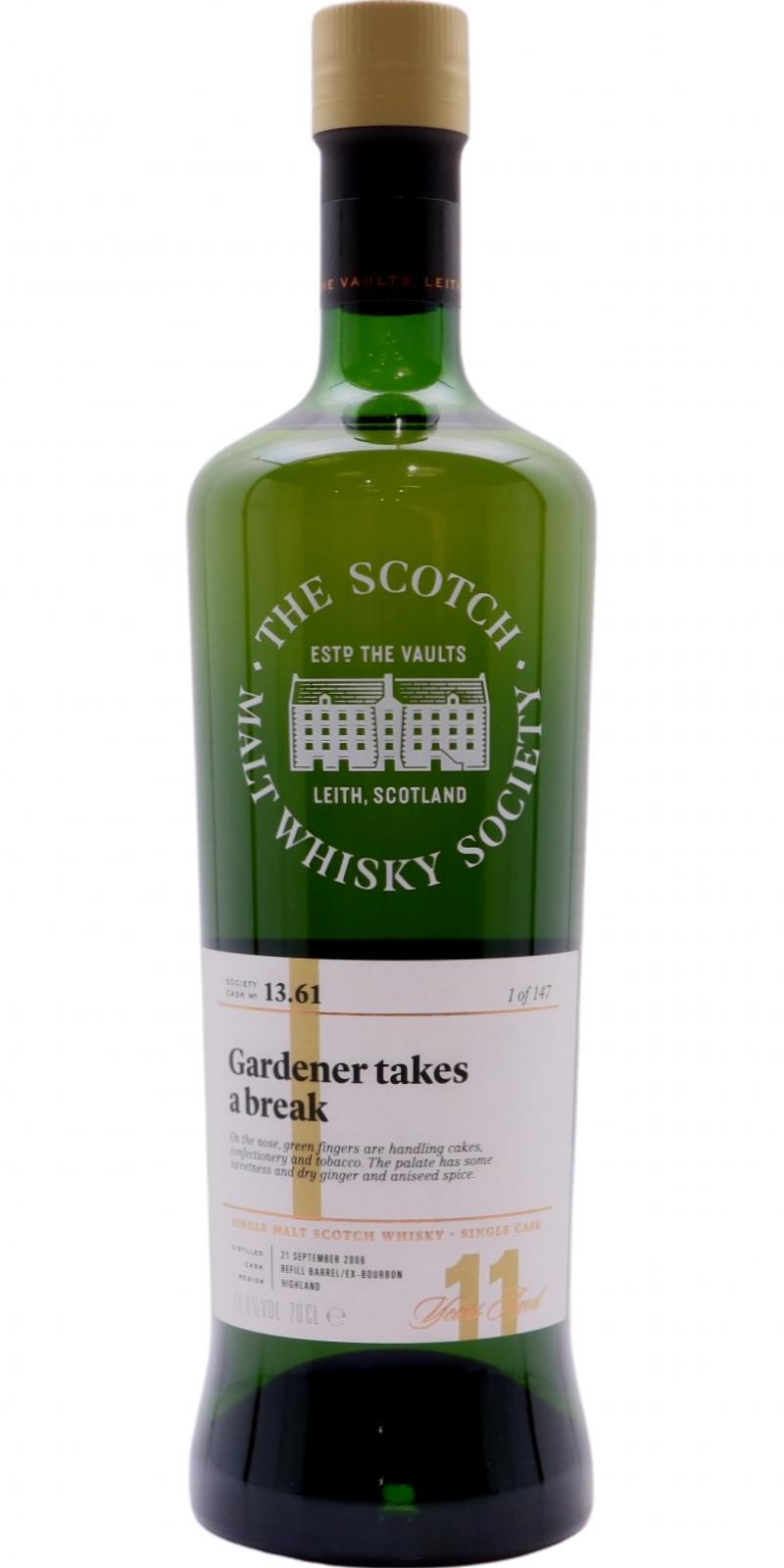 Dalmore 2006 SMWS 13.61  Gardener takes a break