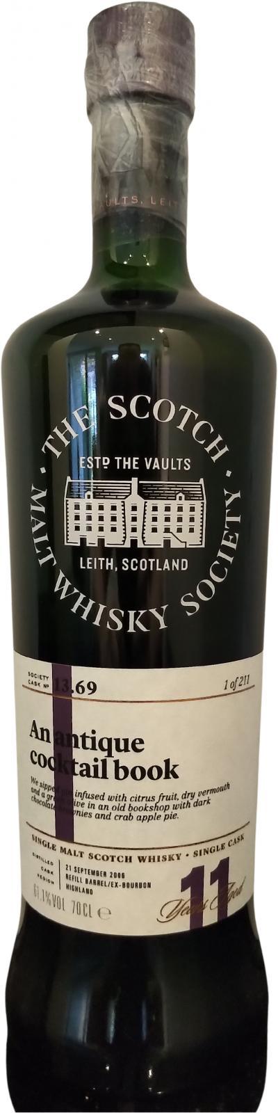 Dalmore 2006 SMWS 13.69  An antique cocktail book