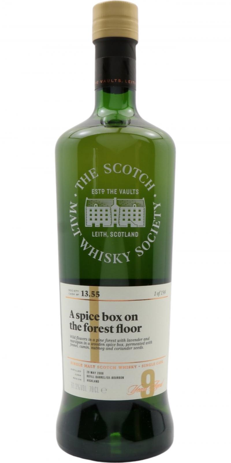 Dalmore 2008 SMWS 13.55  A spice box on the forest floor