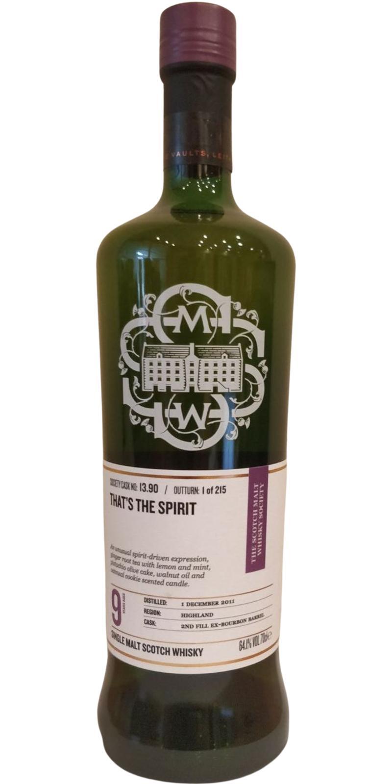 Dalmore 2011 SMWS 13.90  That's the spirit