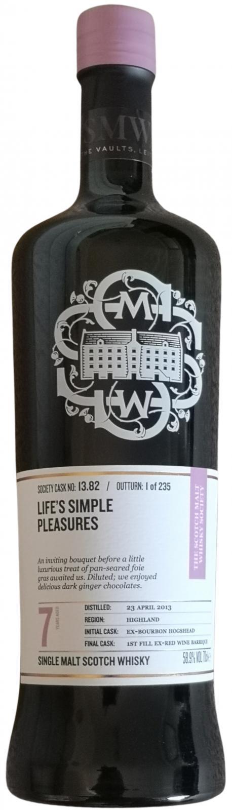 Dalmore 2013 SMWS 13.82  Life's simple pleasures