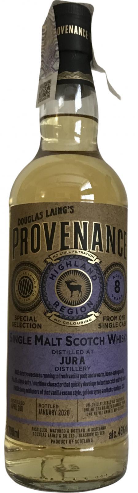 Isle of Jura 2011 DL  Provenance