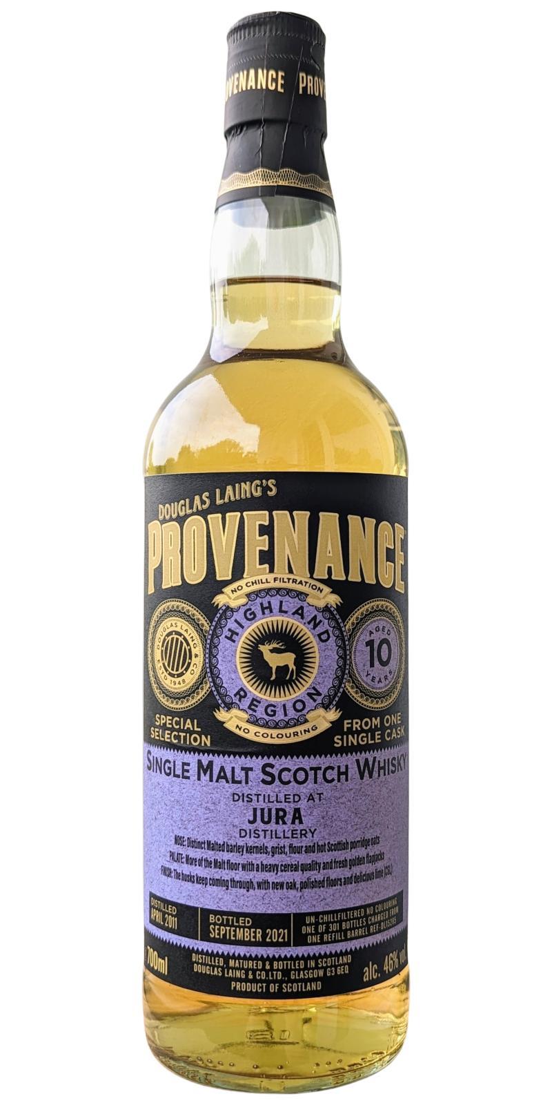 Isle of Jura 2011 DL  Provenance