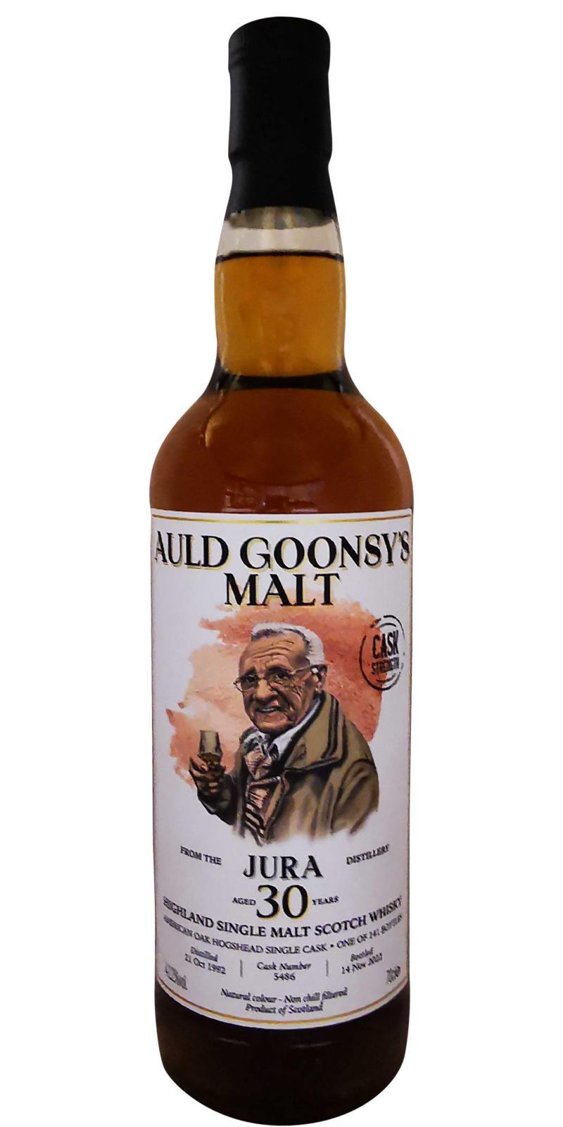 Isle of Jura 1992 GWhL  Auld Goonsy's Malt