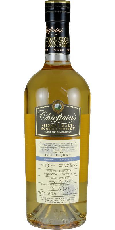 Isle of Jura 2002 IM  Chieftain's - Antony’s Choice